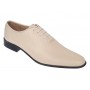 pantofi barbati eleganti bej din piele naturala dintr-o bucata cu siret GKR51TSB
